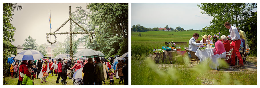 Traditionelle Mittsommerfeiern in Schweden