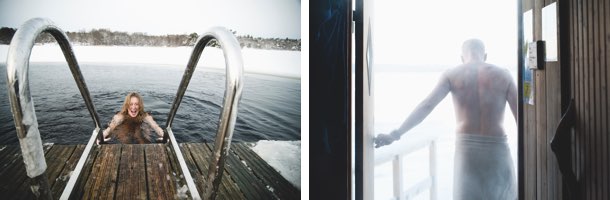 Winteraktivitäten Eisbaden und Winterschwimmen in Schweden